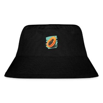 Papaya - Stanley/Stella recycelter Bucket Hat - Schwarz - Vorne