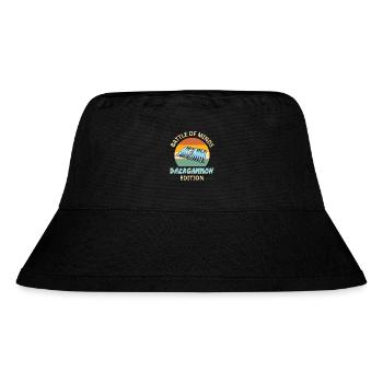 Backgammon Spiel - Stanley/Stella recycelter Bucket Hat - Schwarz - Vorne