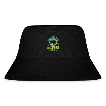 Backgammon Spiel - Stanley/Stella recycelter Bucket Hat - Schwarz - Vorne