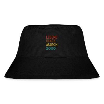 Vintage-Legende seit März 2000, 25. Geburtstag - Stanley/Stella recycelter Bucket Hat - Schwarz - Vorne