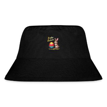 EASTER BUNNY Happy Easter Egg - Stanley/Stella Recycled Bucket Hat - black - Front
