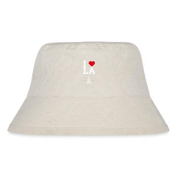 I Love LA Heart Flag Los Angeles Eiffelturm Wortspiel - Stanley/Stella recycelter Bucket Hat - Naturweiß - Vorne