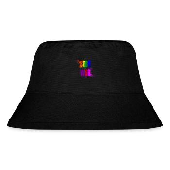 STOP WAR – NO WAR - PEACE in rainbow colours - Stanley/Stella Recycled Bucket Hat - black - Front