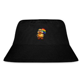 DUCK RAINBOW FLAG - Stanley/Stella Recycled Bucket Hat - black - Front
