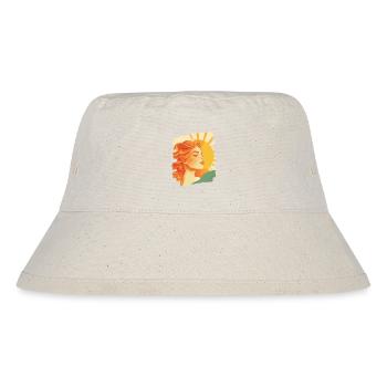 Sommer Sonne Retro - Stanley/Stella recycelter Bucket Hat - Naturweiß - Vorne