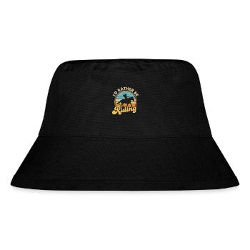 I'D Rather Be Riding - Stanley/Stella recycelter Bucket Hat - Schwarz - Vorne