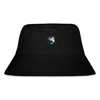 Zerrissene Grinsekatze – düsterer Albtraumblick - Stanley/Stella recycelter Bucket Hat - Schwarz - Vorne
