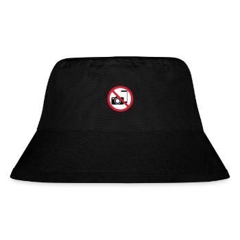 Symbol "Keine Fotos" - Stanley/Stella recycelter Bucket Hat - Schwarz - Vorne