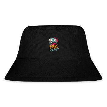 Wild fish cries out for take-off in bright colors - Stanley/Stella Recycled Bucket Hat - black - Front