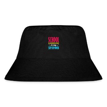 School counseling is my superpower - Stanley/Stella Recycled Bucket Hat - black - Front
