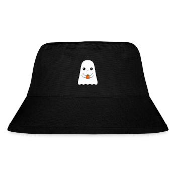 süßes Gespenst mit Kürbis - Stanley/Stella recycelter Bucket Hat - Schwarz - Vorne