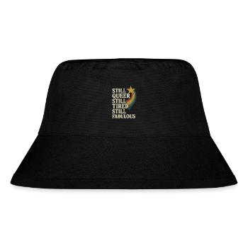 Queer Tired Lgbtq Humor Burnout Pride Pastel - Stanley/Stella Recycled Bucket Hat - black - Front