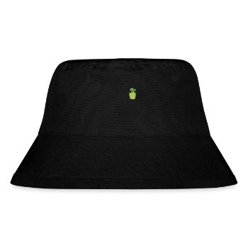 Krokodil in Brusttasche - Stanley/Stella recycelter Bucket Hat - Schwarz - Vorne