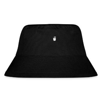 Waschbär in Brusttasche - Stanley/Stella recycelter Bucket Hat - Schwarz - Vorne
