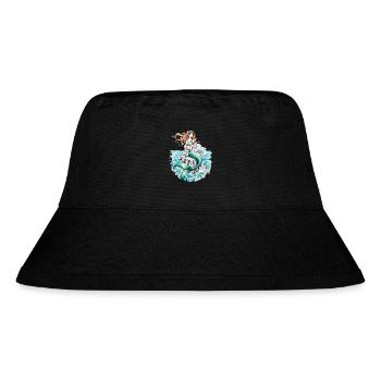 Meerjungfrau Illustration Fantasy Meereswesen - Stanley/Stella recycelter Bucket Hat - Schwarz - Vorne