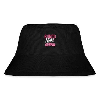 Bungo Nacht Spielabend Würfeln - Stanley/Stella recycelter Bucket Hat - Schwarz - Vorne
