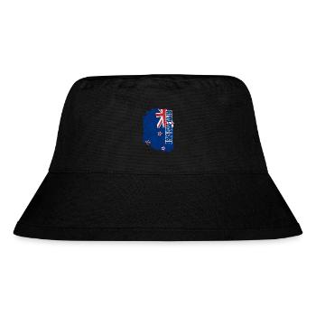 Drapeau néo-zélandais, grunge vintage - Bob recyclé Stanley/Stella - noir - Devant