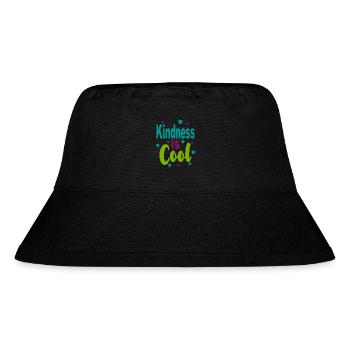 Kindness is Cool - Bunte Sterne - Stanley/Stella recycelter Bucket Hat - Schwarz - Vorne