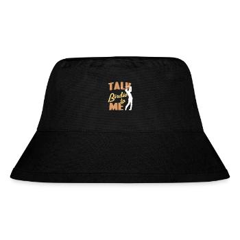 Talk Birdie to Me Flirty Golf Wordplay Humor - Stanley/Stella Recycled Bucket Hat - black - Front