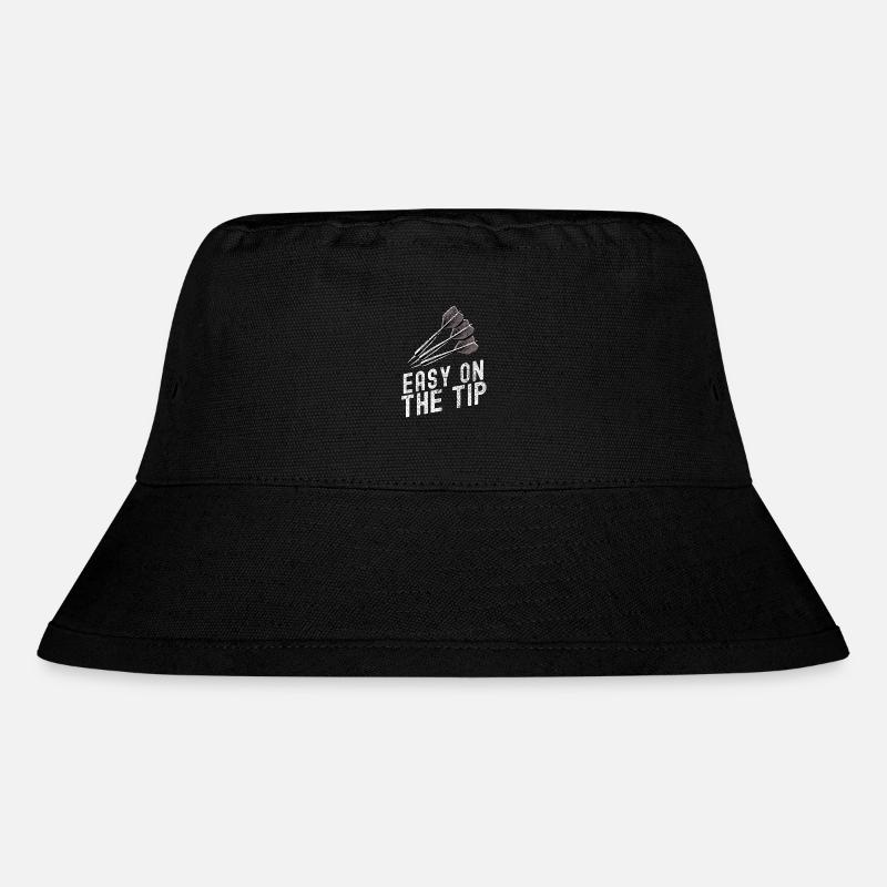 Dartscheibe mit Präzisionspfeil-Design - Stanley/Stella recycelter Bucket Hat - Schwarz