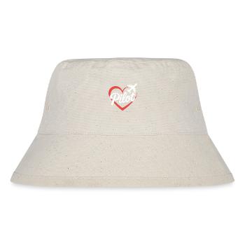 Heart and Airplane Pilot Design - Stanley/Stella Recycled Bucket Hat - natural - Front
