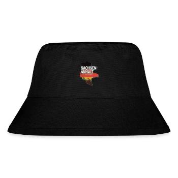 Sachsen Anhalt Deutschland Bundesland Souvenir - Stanley/Stella recycelter Bucket Hat - Schwarz - Vorne