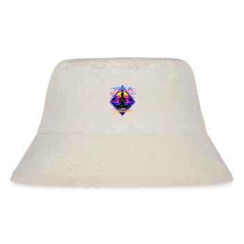 Neon Yoga Gratitude Retro - Stanley/Stella Recycled Bucket Hat - natural - Front