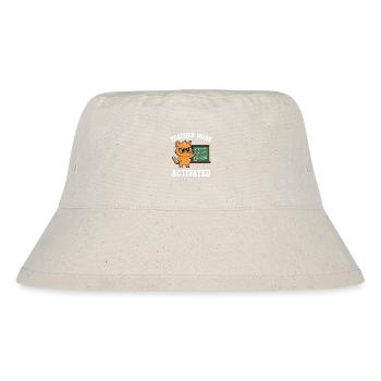Teacher Mode Activated Lehrer Katze Lustig Spruch - Stanley/Stella recycelter Bucket Hat - Naturweiß - Vorne