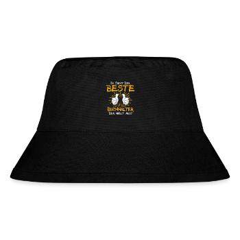 Buchhalter Geschenkidee - Stanley/Stella recycelter Bucket Hat - Schwarz - Vorne