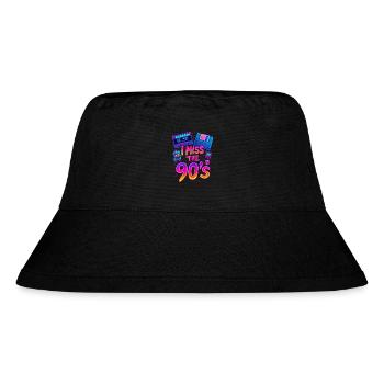 Ich vermisse die 90er – Neon-Retro-Nostalgie - Stanley/Stella recycelter Bucket Hat - Schwarz - Vorne