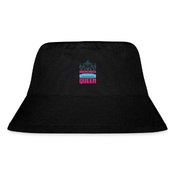 Funny Harmonica Player Queen Harmonica - Stanley/Stella recycelter Bucket Hat - Schwarz - Vorne
