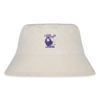Level12 Unlocked Legende – Gaming Kopfhörer - Stanley/Stella recycelter Bucket Hat - Naturweiß - Vorne
