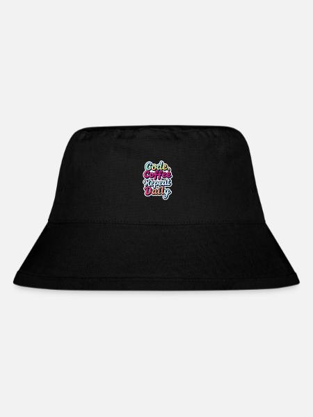 Code Schlaf Debug Wiederholungsprogramm Shirt - Stanley/Stella recycelter Bucket Hat - Schwarz