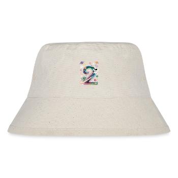Abflug ins Weltall 2. Geburtstag Kindergeburtstag - Stanley/Stella recycelter Bucket Hat - Naturweiß - Vorne