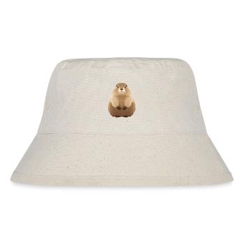 süßes knuffiges Murmeltier - Stanley/Stella recycelter Bucket Hat - Naturweiß - Vorne