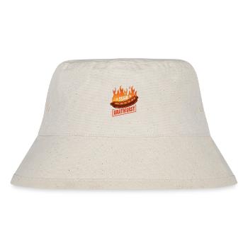 Team Bratwurst | Grillen Flammen Party - Stanley/Stella recycelter Bucket Hat - Naturweiß - Vorne