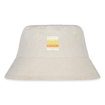 Tenniscoach-Weisheit: Erstmal Drill - Stanley/Stella recycelter Bucket Hat - Naturweiß - Vorne