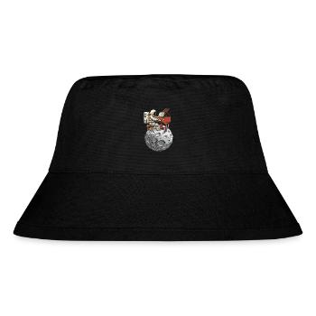 Astronaut Piano auf dem Mond - Stanley/Stella recycelter Bucket Hat - Schwarz - Vorne
