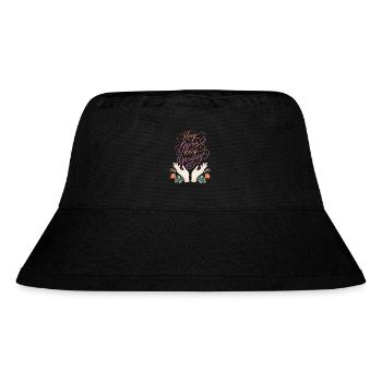 Keep Going. Keep Growing. - Stanley/Stella recycelter Bucket Hat - Schwarz - Vorne