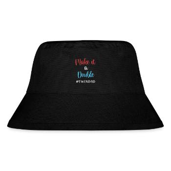 twin dad twins father - Stanley/Stella Recycled Bucket Hat - black - Front