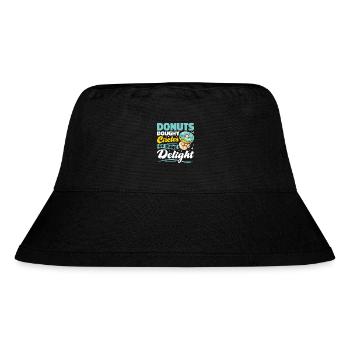 Donut fast food - Stanley/Stella Recycled Bucket Hat - black - Front