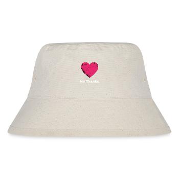 No Thank you heart - Stanley/Stella Recycled Bucket Hat - natural - Front