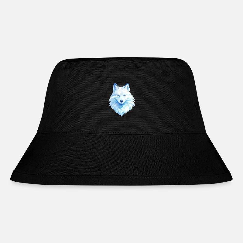 Polygon Wolf Eis Blau– Modern Art - Stanley/Stella Recycled Bucket Hat - black