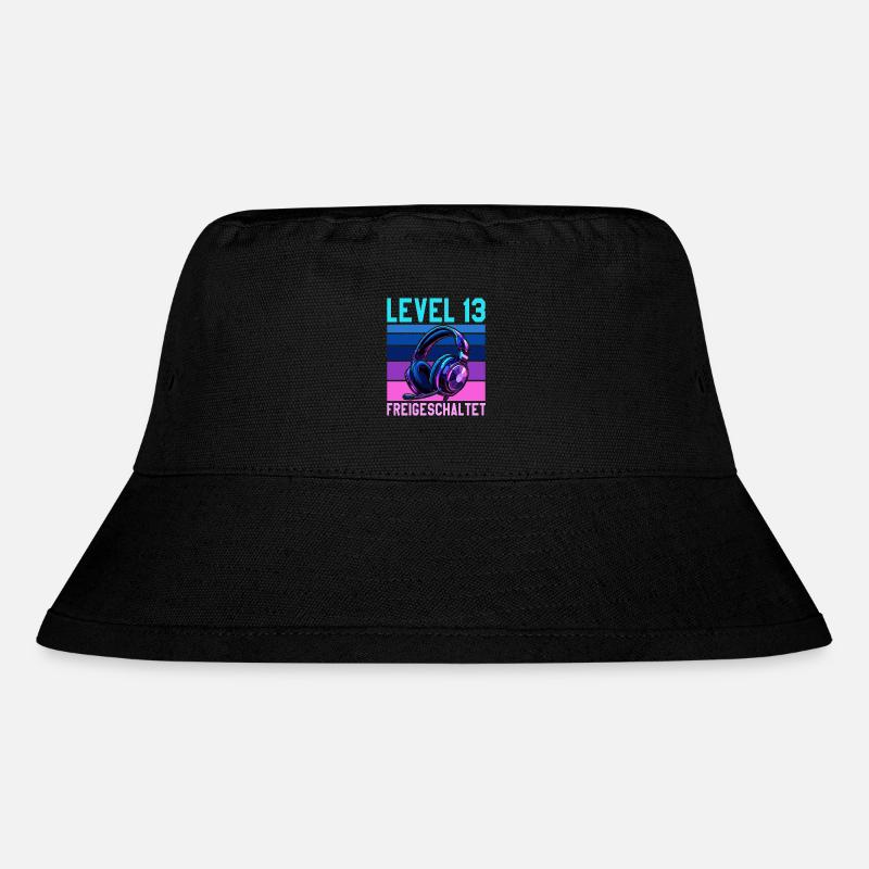 13. Geburtstag Junge Mädchen Gaming Level 13 Jahre - Stanley/Stella recycelter Bucket Hat - Schwarz