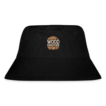 Wood Whisperer Holzlogo Handwerker Tischler Schrei - Stanley/Stella recycelter Bucket Hat - Schwarz - Vorne