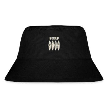 Surf Hibiscus Quartet Surfing - Stanley/Stella Recycled Bucket Hat - black - Front