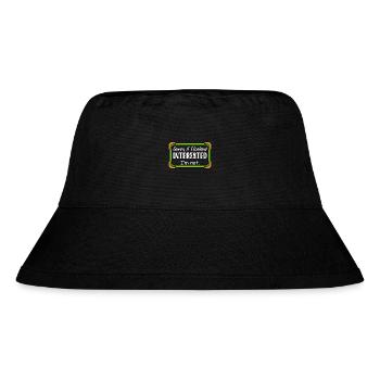 SORRY IF I LOOKED INTERESTED. I'M NOT. - Stanley/Stella recycelter Bucket Hat - Schwarz - Vorne