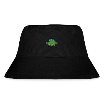 Dino Cartoon Stegosaurus - Stanley/Stella recycelter Bucket Hat - Schwarz - Vorne