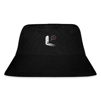 Cat sits by the window and waits - Cat Fan - Stanley/Stella Recycled Bucket Hat - black - Front