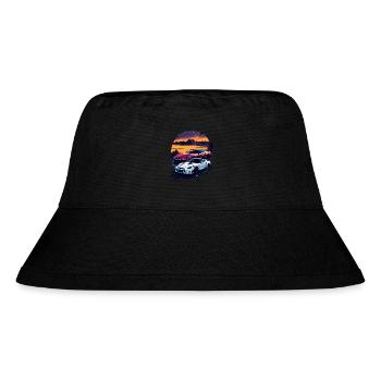 Klassischer Sportwagen - Stanley/Stella recycelter Bucket Hat - Schwarz - Vorne